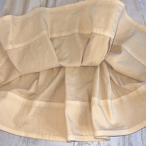 ULLA JOHNSON l Khaki Denim Midi Virgil Skirt Tie Front Side Zip NWOT Pockets S - Picture 12 of 14